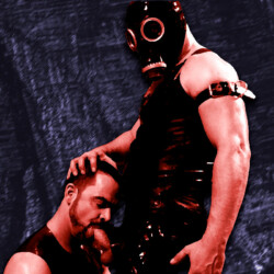 Mensch Dresscode combi latex masque à gaz